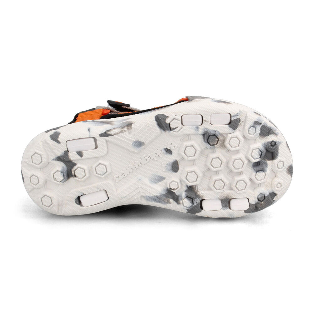 Sandalia Niño Bubblegummers Hurley Gris- Naranjo image number 4.0